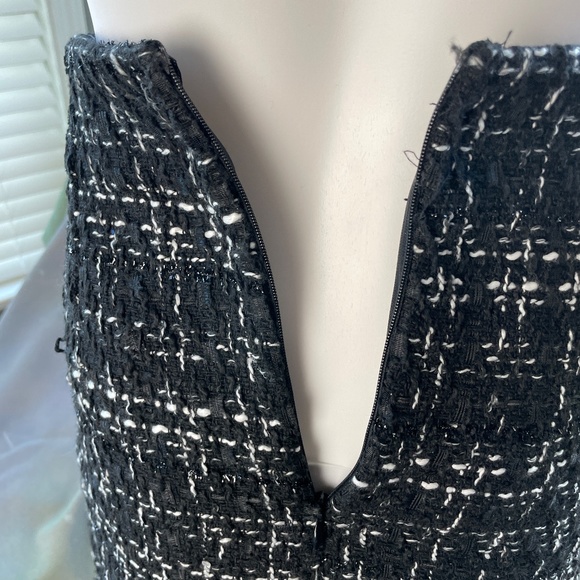 Women's Elegant High Waist A-line plaid tweed mini skirt Size L - Picture 8 of 13